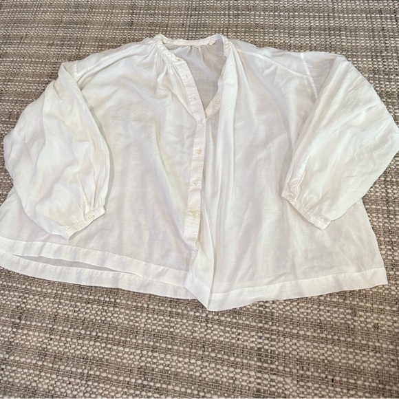 Doen White Button Down Shirt - Picture 2 of 7
